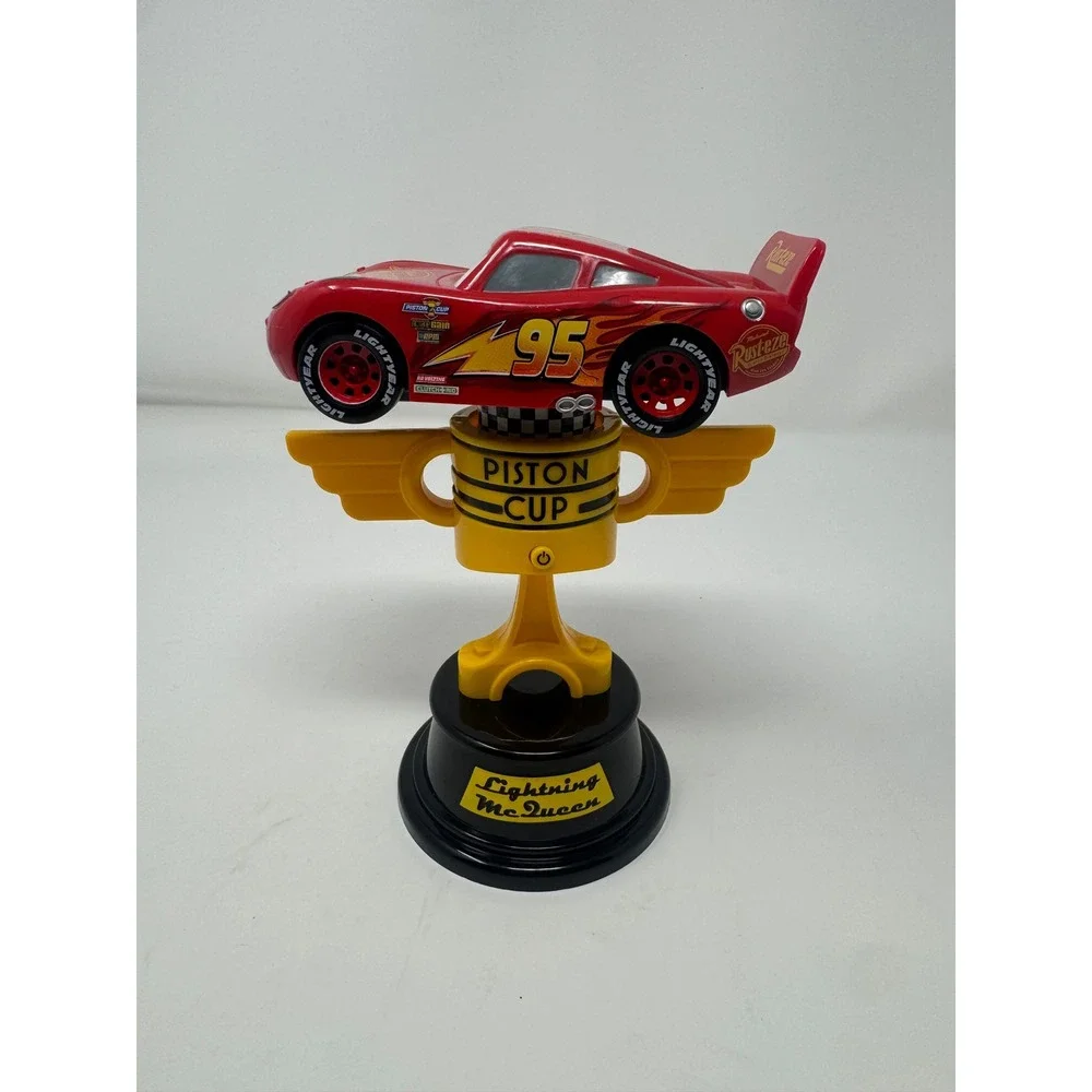 Disney Pixar Cars Lightning McQueen Piston Cup Trophy Toy Red 95 Race Car